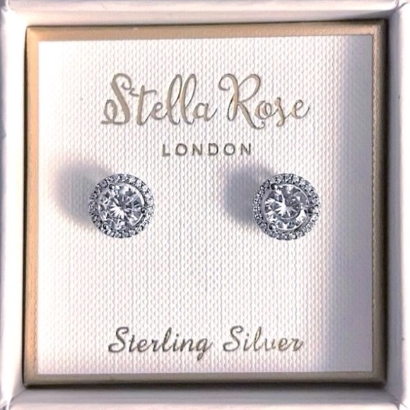 New Stella Rose London sterling silver stud earrings - Picture 1 of 2